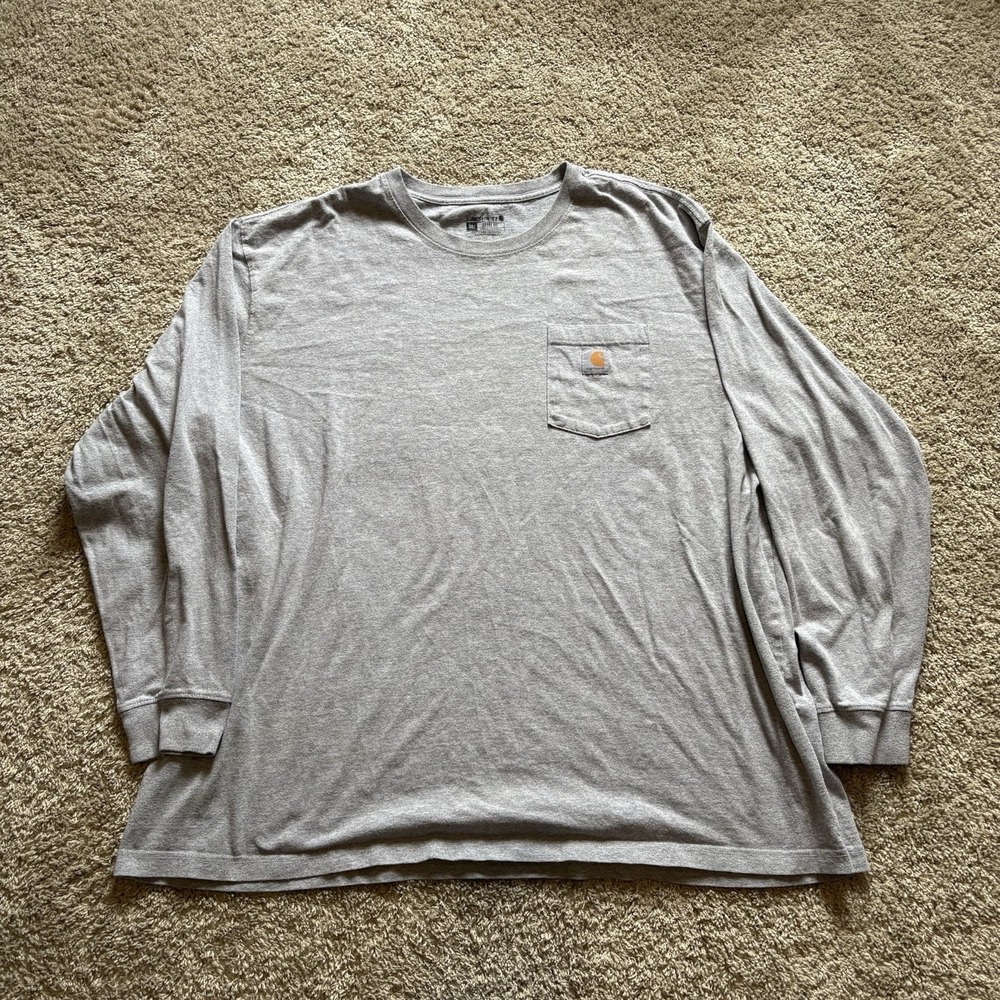 Men's Carhartt k87 3XL‎ Loose Fit Long Sleeve Pocket T Shirt